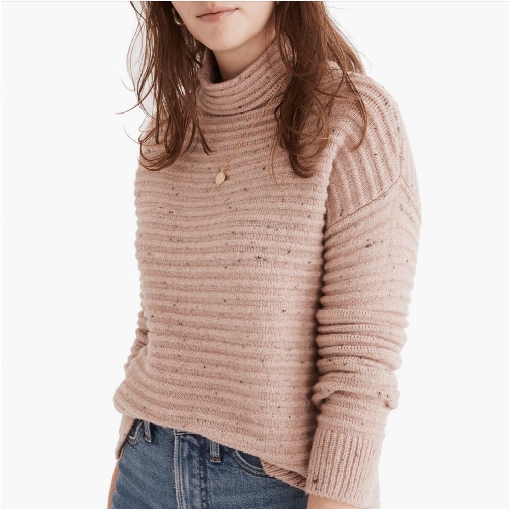 Madewell Belmont Donegal Mock Neck Sweater